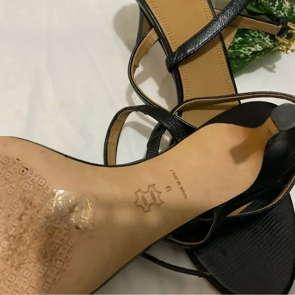 Tory Burch Penelope Pumps Heels Leather Slingback Sandals Shoes Size 9
